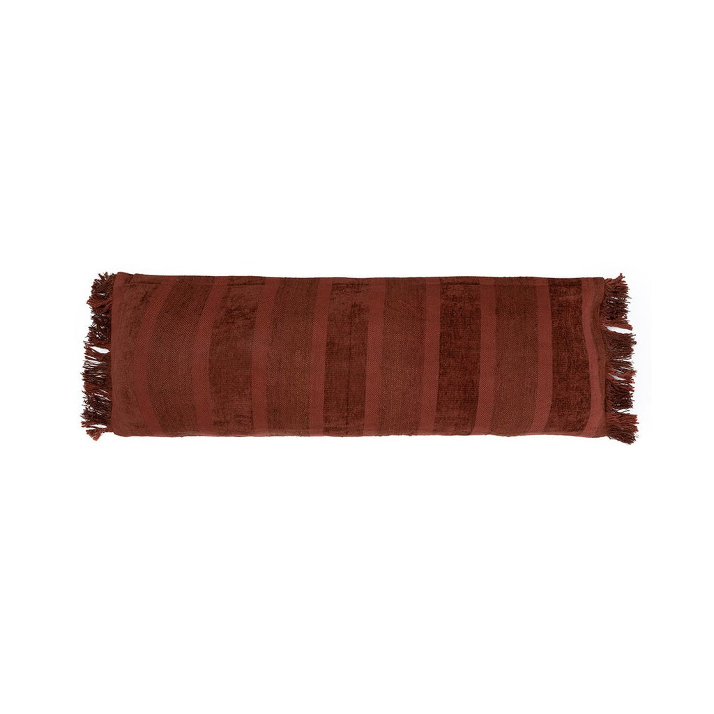 Housse de coussin longue Oh My Gee – Velours Bordeaux – 35×100cm | Bazar Bizar
