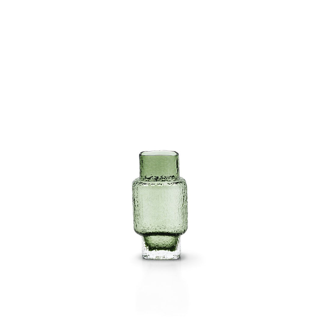Vase Vintage vert M en verre recyclé – 21 cm