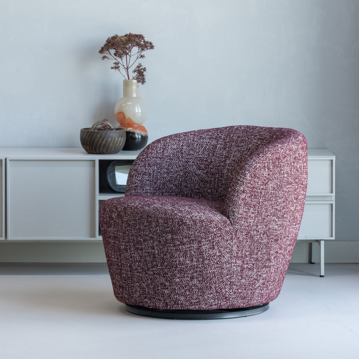 SERRA FAUTEUIL BORDEAUX ROUGE MELANGE