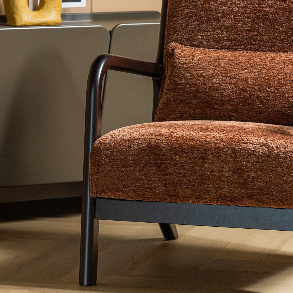 MARK FAUTEUIL CHENILLE BRUN