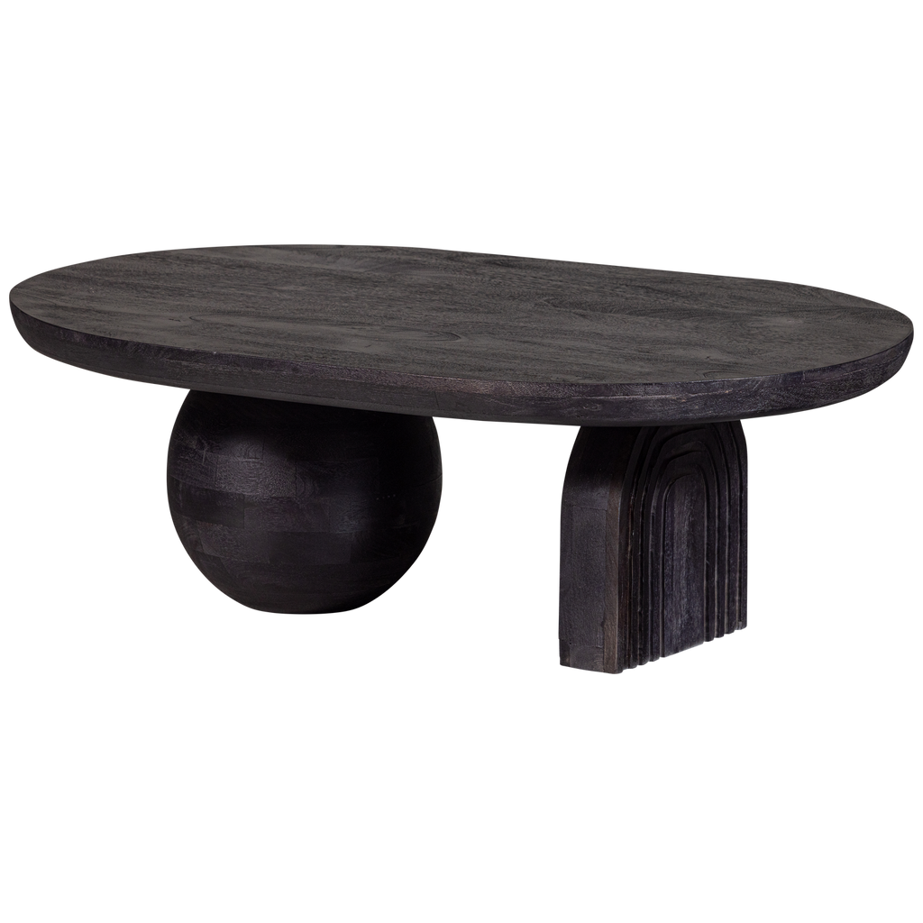 STEPPE TABLE BASSE EN BOIS DE MANGUIER NOIR
