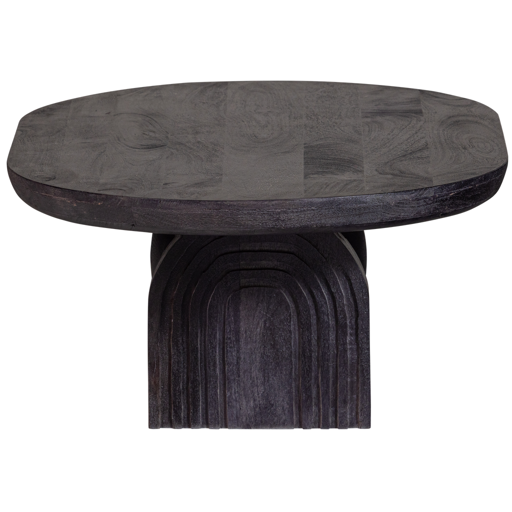 STEPPE TABLE BASSE EN BOIS DE MANGUIER NOIR