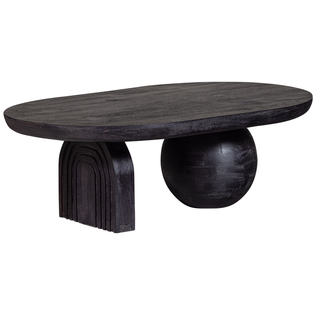 STEPPE TABLE BASSE EN BOIS DE MANGUIER NOIR