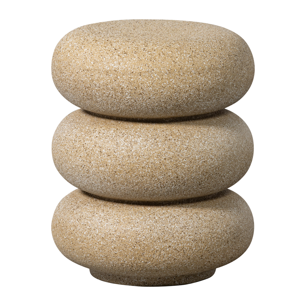 LAUREL TABLE D'APPOINT A POIS BEIGE
