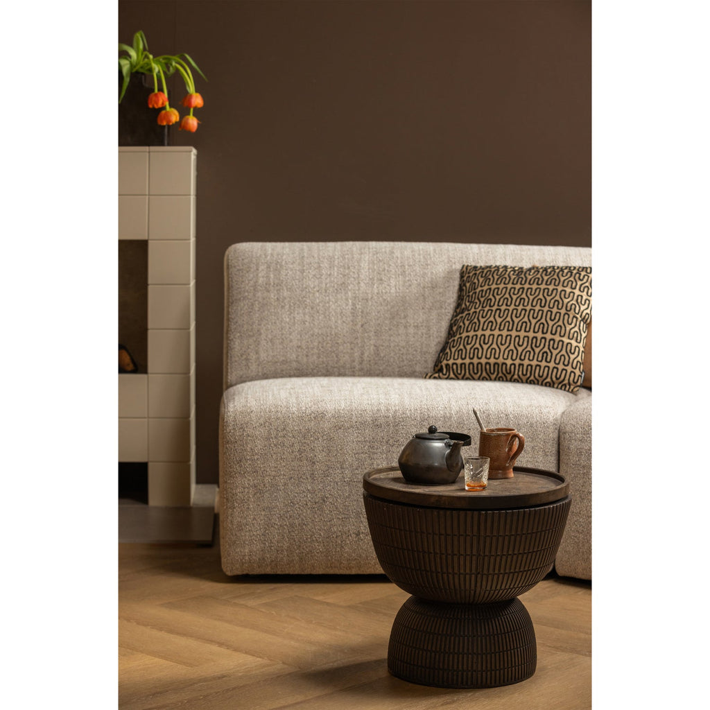 SAMSON TABLE BASSE L ASPECT BETON COFFEE 35xO40CM