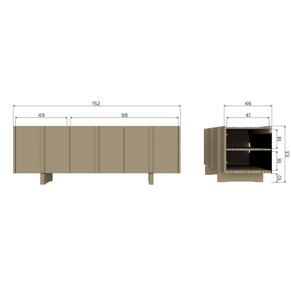 BASU MEUBLE TV PIN 152CM MOSS [fsc]
