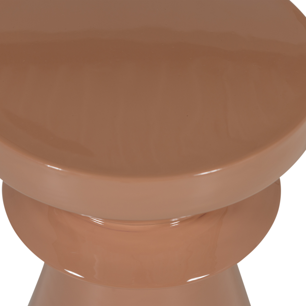 FEDDE TABLE D' APPOINT METAL VIEUX ROSE
