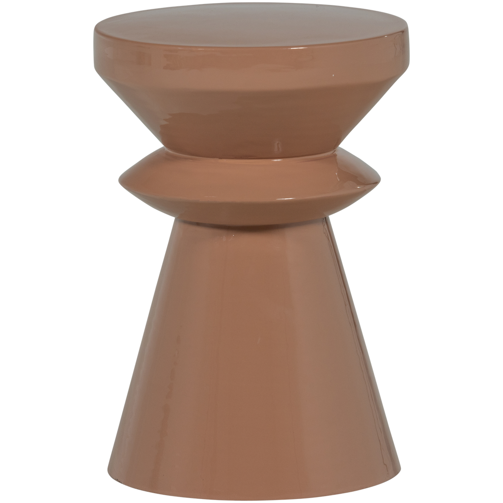 FEDDE TABLE D' APPOINT METAL VIEUX ROSE