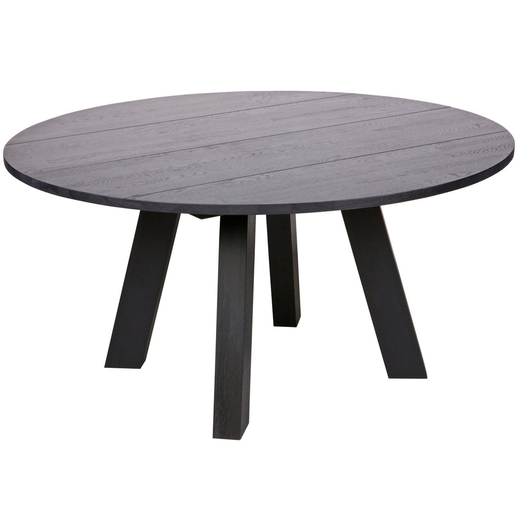 RHONDA XL TABLE DIAM.150CM CHENE BLACKNIGHT MATT [fsc]