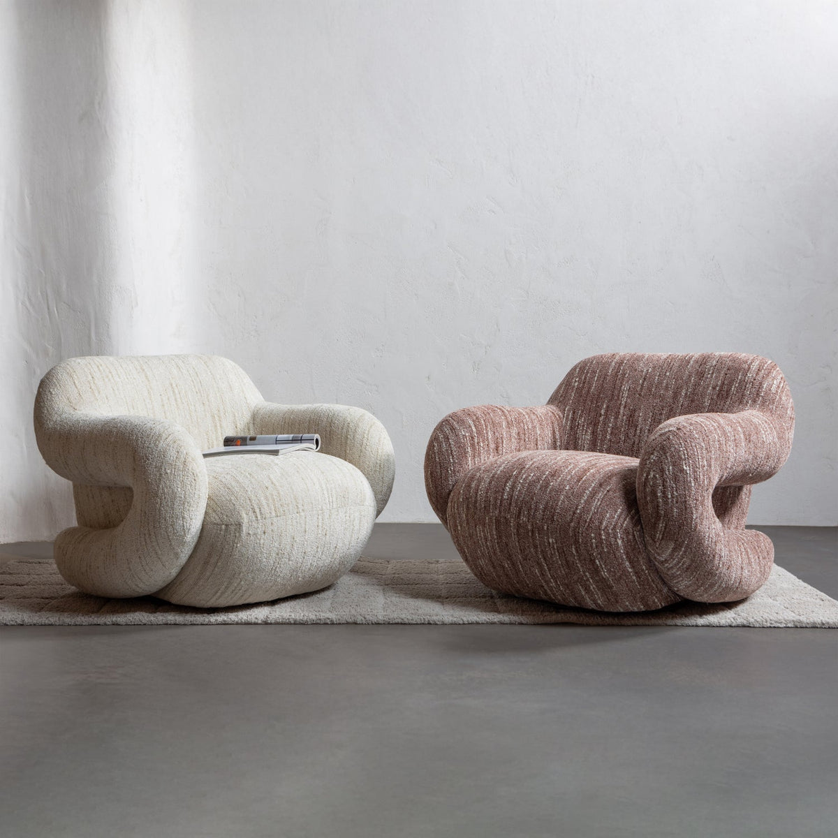 FOLKE FAUTEUIL CHENILLE MELANGE NATUREL