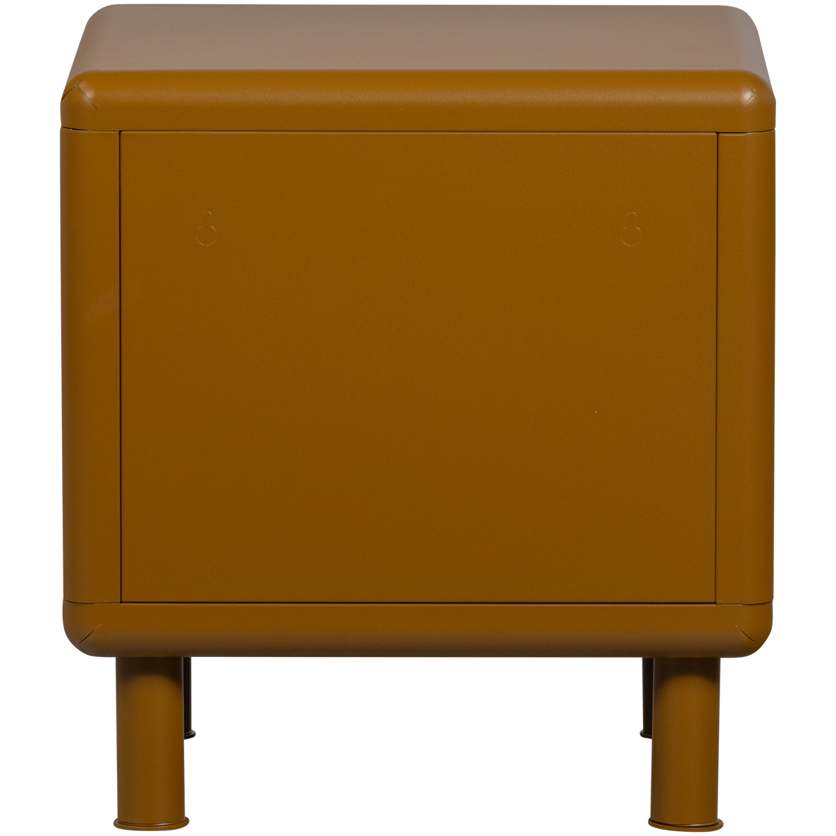 RUNE COMMODE/ TABLE DE CHEVET 2 TIROIRS METAL JAUNE MIEL