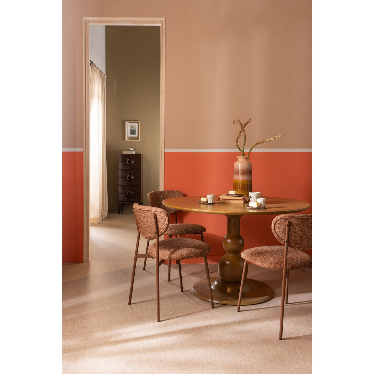 BLANCO TABLE A MANGER O120CM BOIS DE MANGUIER JAUNE MIEL