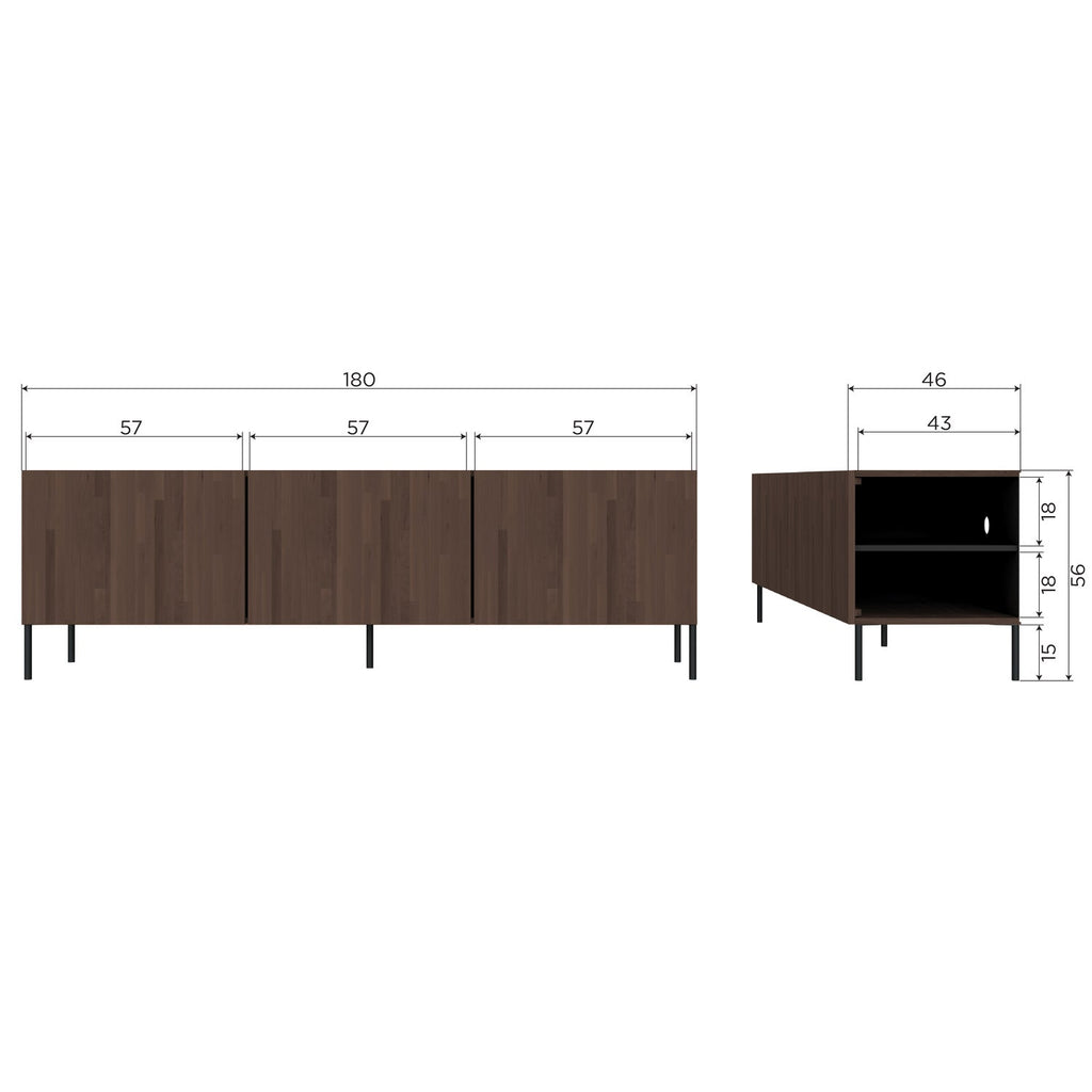 BONO GRAVURE MEUBLE TV CHENDRE BRUN [fsc]