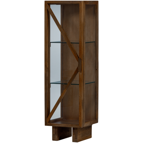 KELLA ARMOIRE A 1 PORTE BOIS DE MANGUIER MARRON