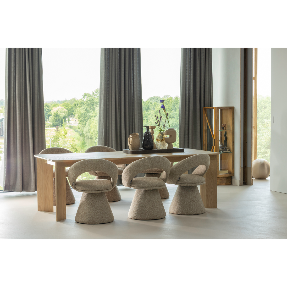 GIANNA VASE ALUMINIUM SABLES
