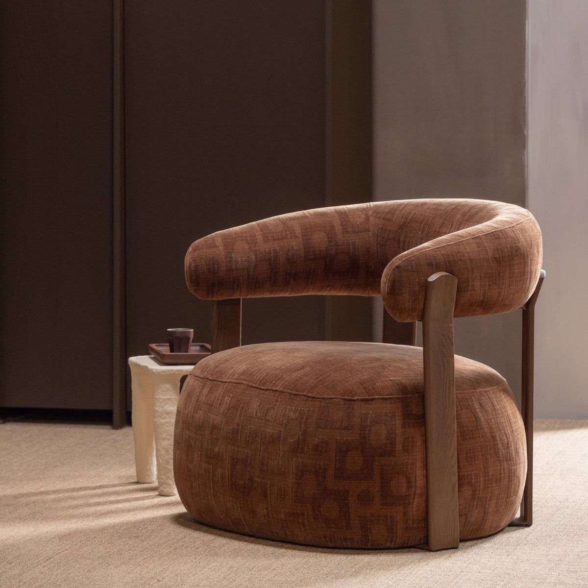FOON FAUTEUIL STRUCTURE 3D MARRON [fsc]