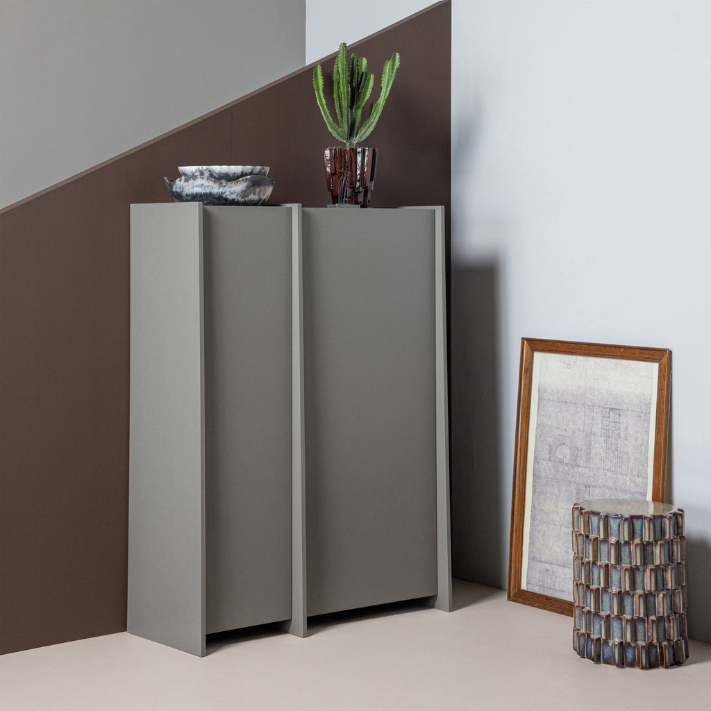 AXU TABLE D'APPOINT CERAMIQUE O35X45 CM GRIS-BLEU