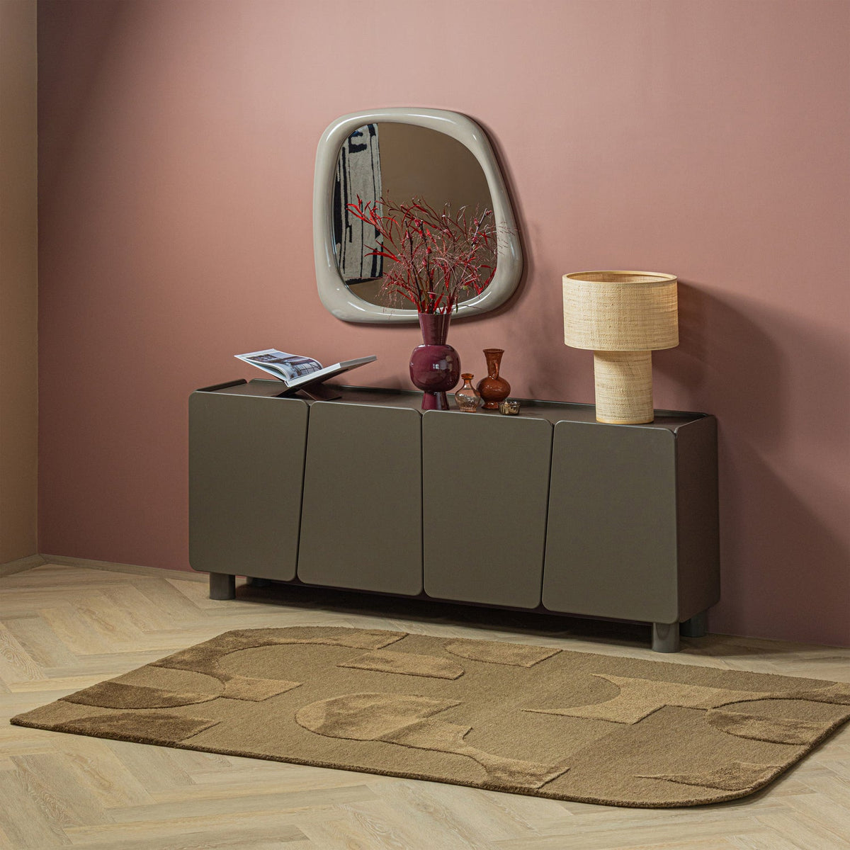 LIVO TAPIS VISCOSE/LAINE BROWN 170x240 CM
