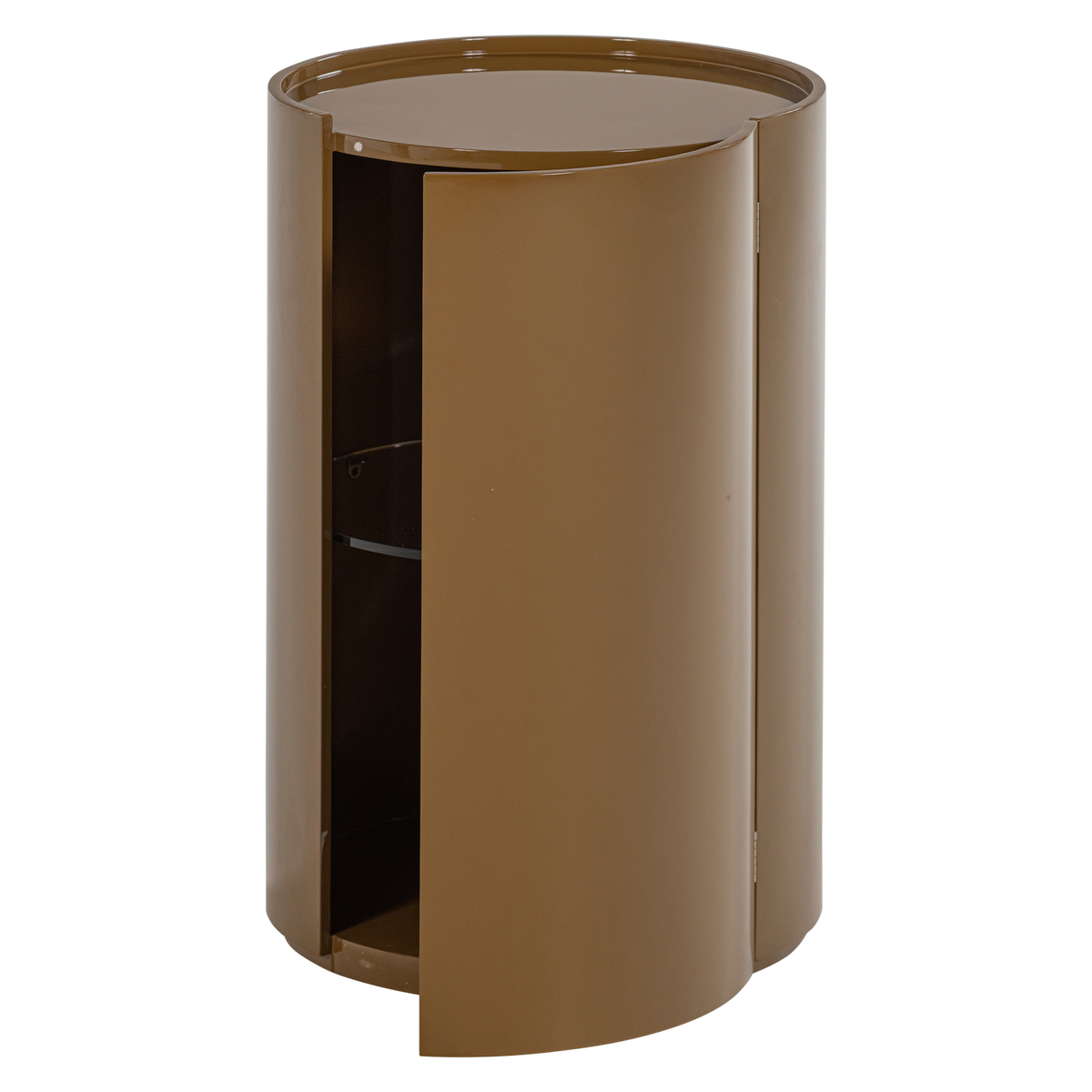 SERA ARMOIRE RONDE 72XO45 CM BOIS BRILLANT JAUNE MIEL [fsc]