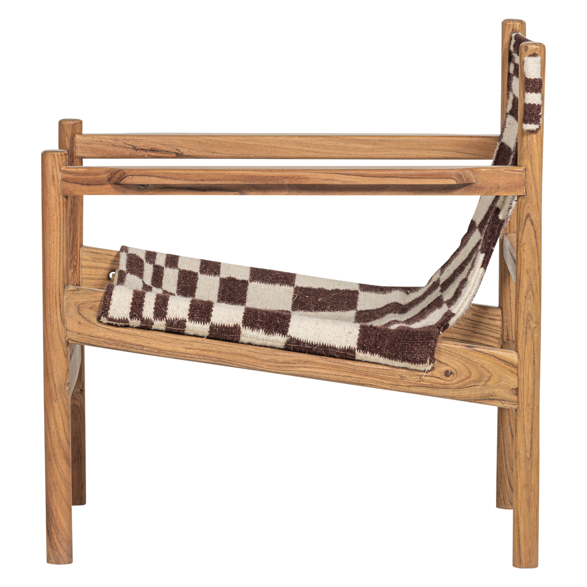 ZANO FAUTEUIL FAUTEUIL BOIS BRUN AVEC ASSISE KELIM NATUREL