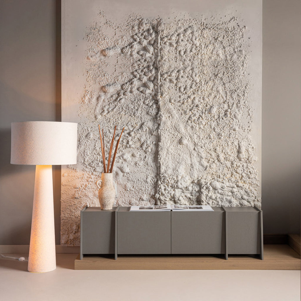 LOFT LAMPADAIRE XXL METAL/BOUCLE NATUREL 160XO70CM