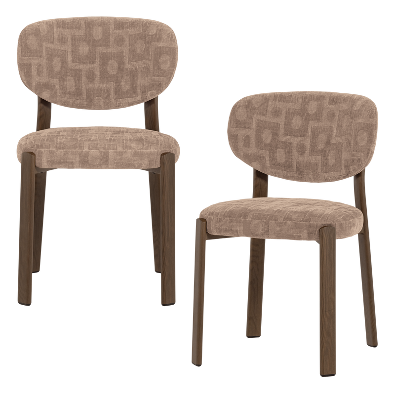 FOON CHAISE DE SALLE STRUCTURE 3D SABLE - SET DE 2 [fsc]