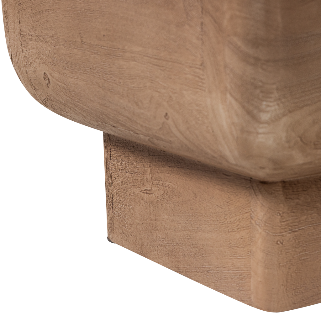 RIMEA TABLE D'APPOINT DE MANGO BOIS BRUN CLAIR [fsc]