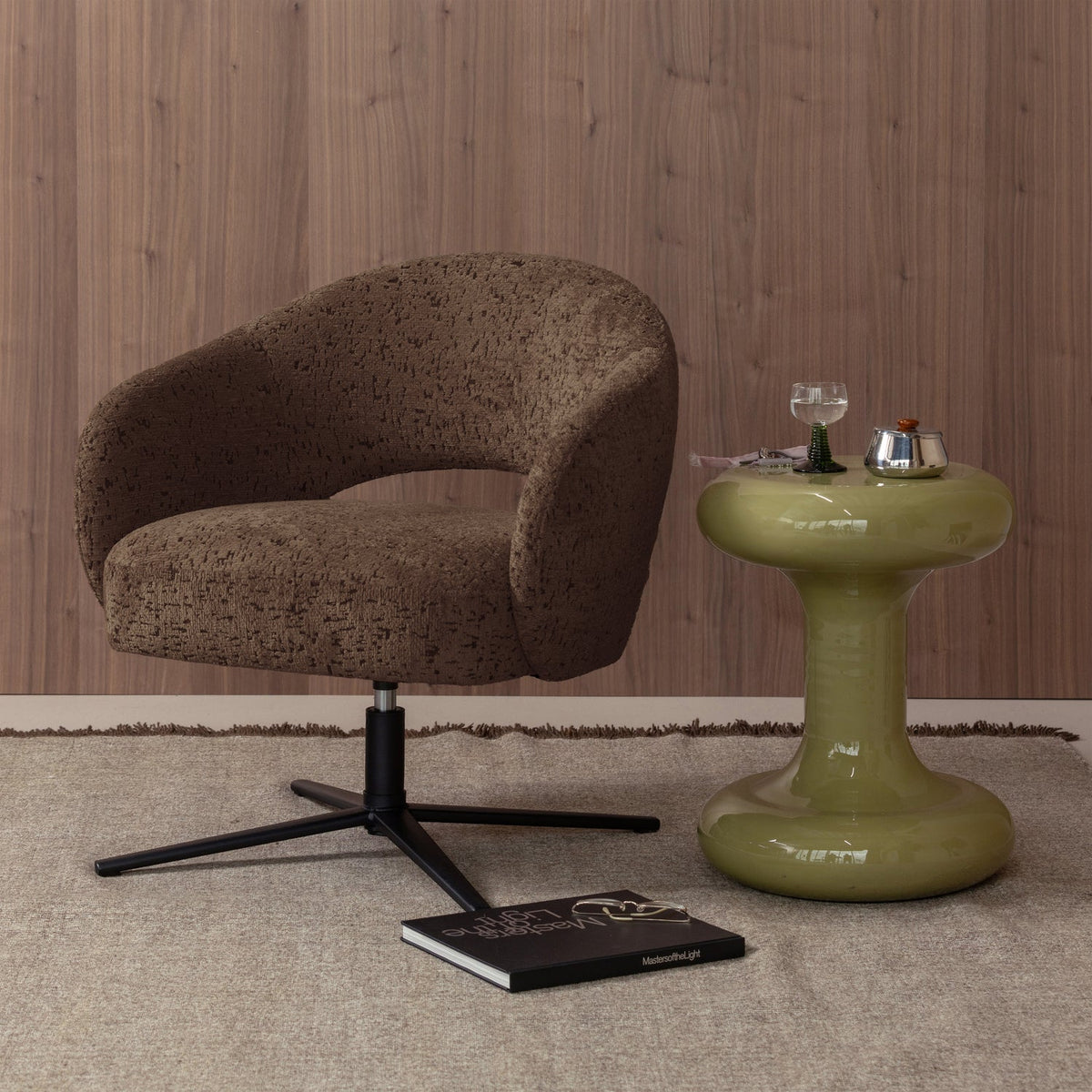 PICO FAUTEUIL VELOURS TEXTURE BRUN [fsc]
