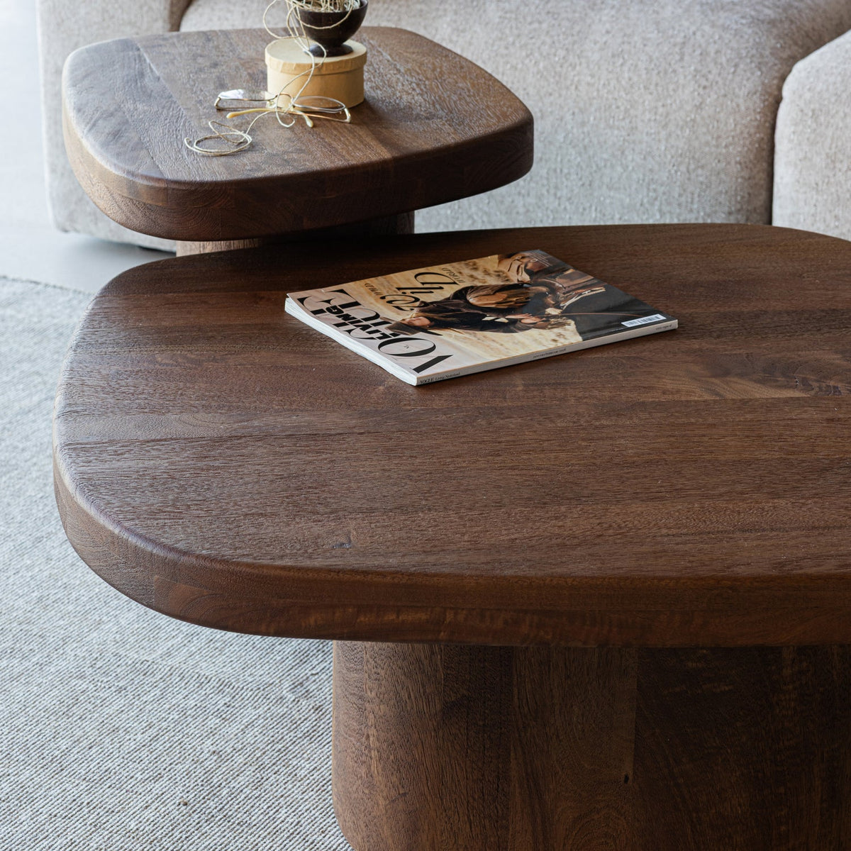NODU TABLE DE BASSE BOIS DE MANGO BRUN [fsc]