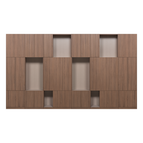 BUILD ARMOIRE MURALE COMBI 376 CM DECOR CHENE BRUN [fsc]