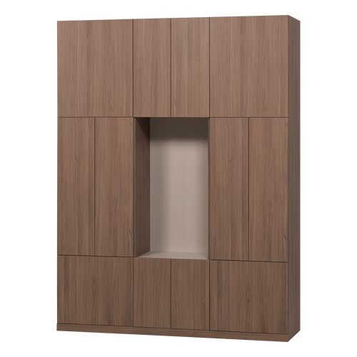 BUILD ARMOIRE MURALE COMBI 162 CM DECOR CHENE BRUN [fsc]
