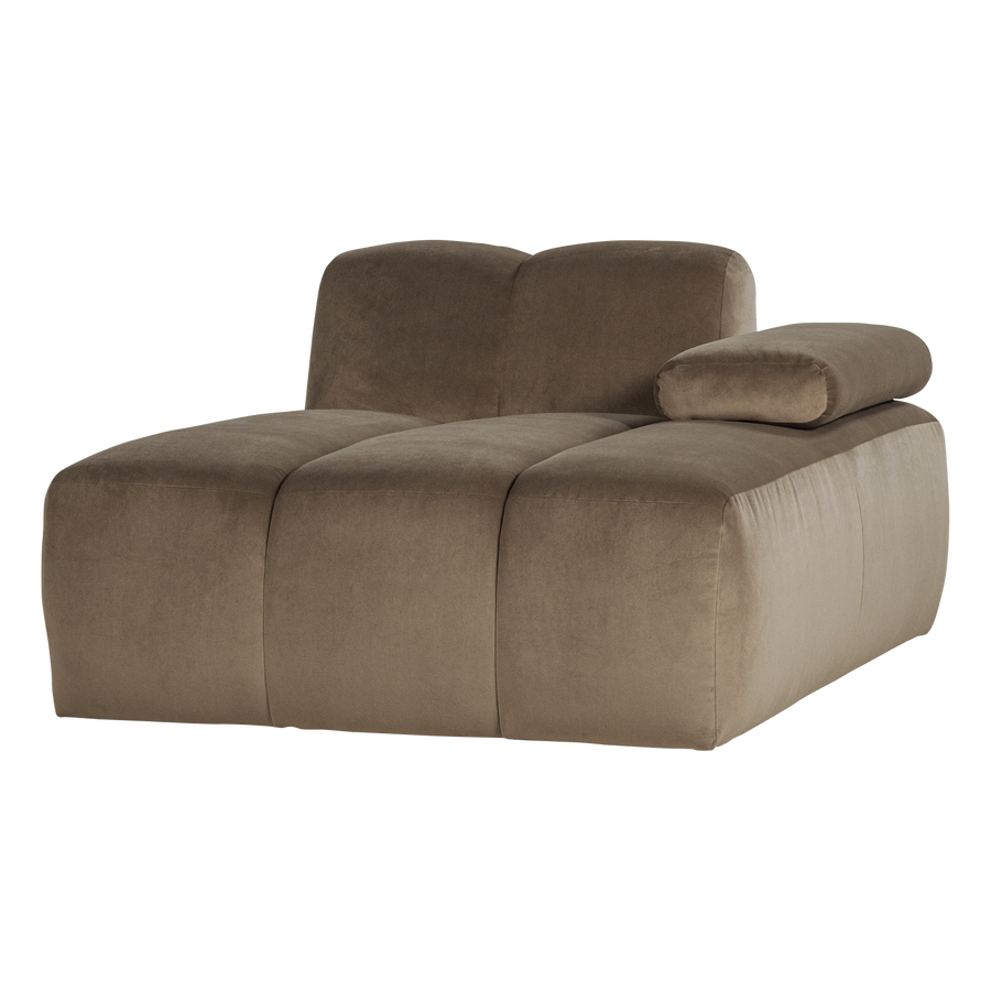 MOJO CHAISE LONGUE ELEMENT DROITE VELOURS TAUPE [fsc]