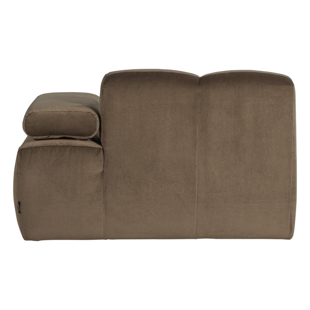 MOJO CHAISE LONGUE ELEMENT DROITE VELOURS TAUPE [fsc]