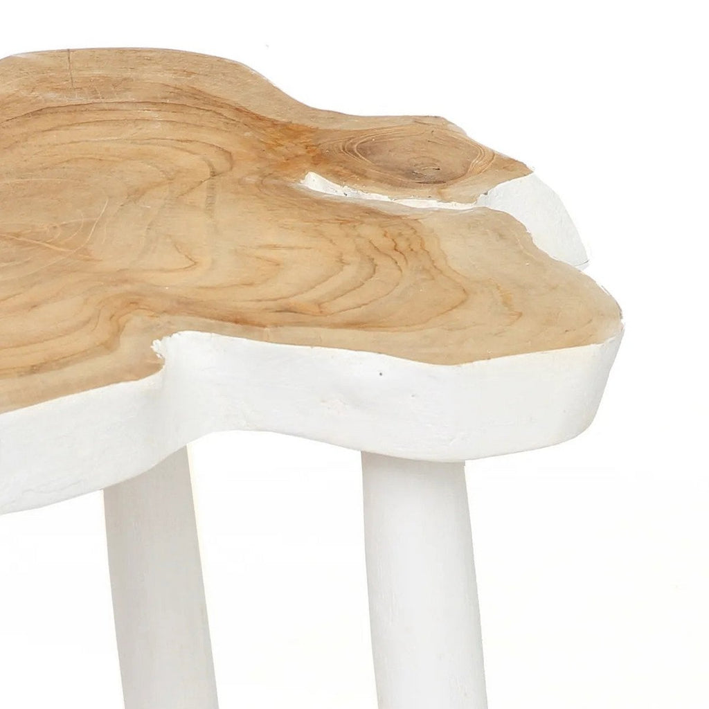 La table d'appoint organique - Blanc naturel