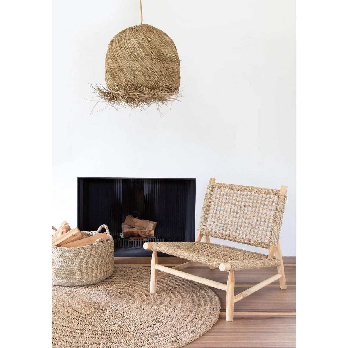 Suspension en herbe naturelle Wicked Pendant – Naturel | Bazar Bizar