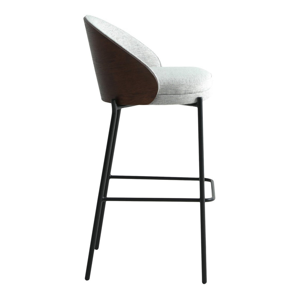 Chaise de bar Canelas – Gris & Marron (lot de 2)