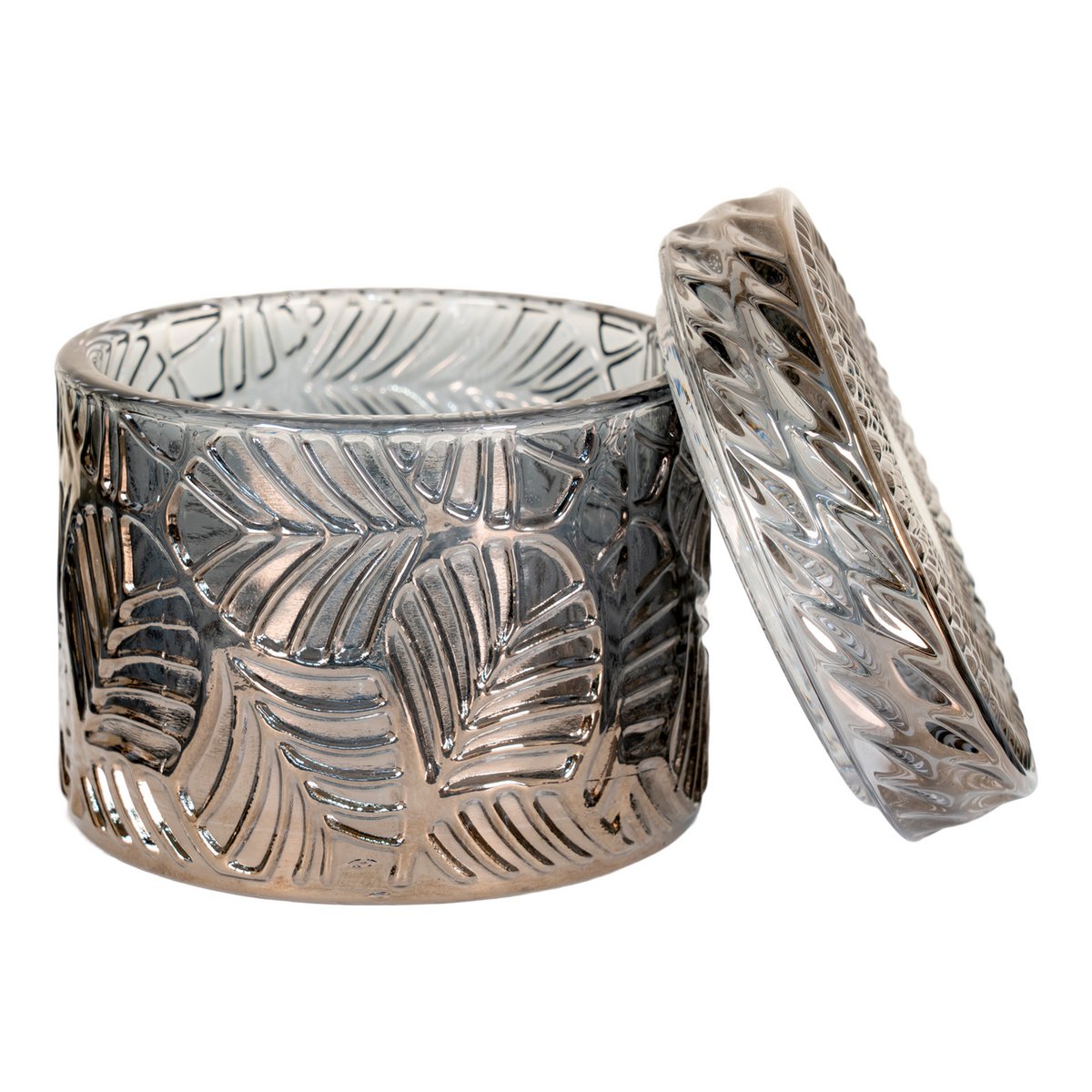 Pots décoratifs en verre fumé – Lot de 2