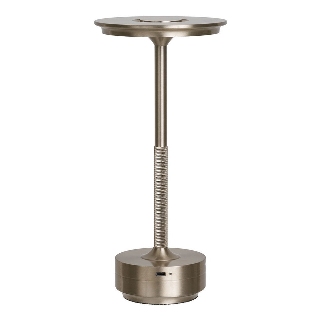 Lampe de Table LED Lyneham - Aluminium Argenté, 13x13x28,5 cm