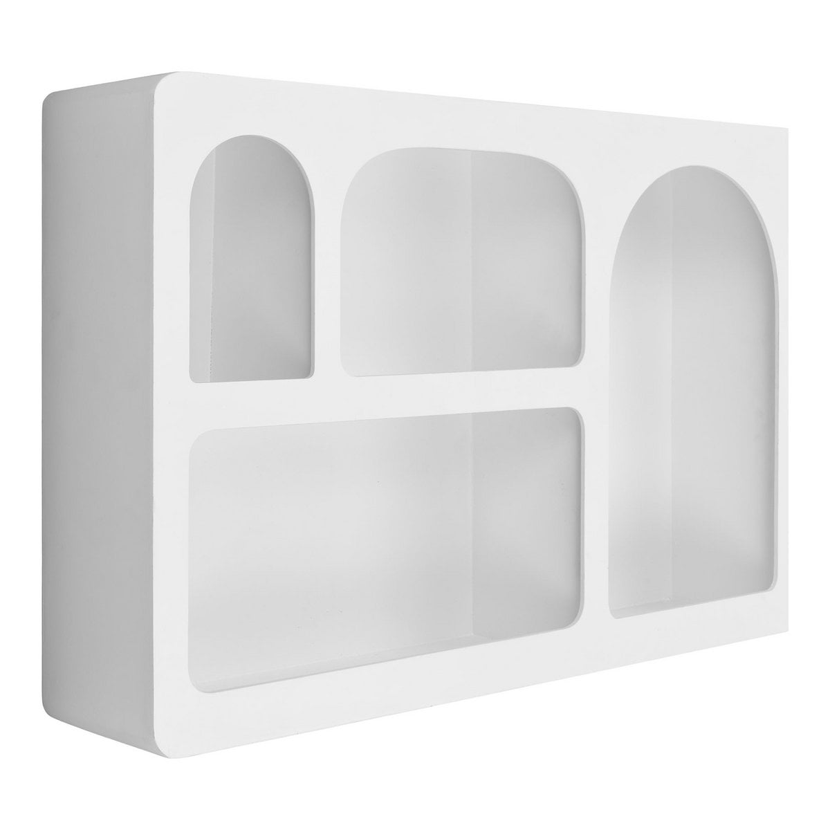 Étagère murale Bryne – Blanc, bois peint, 40 x 13 x 60 cm