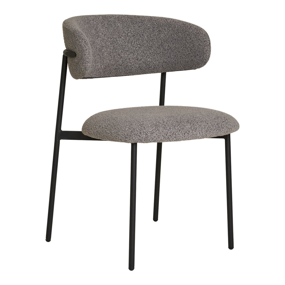 Chaise de Salle à Manger Mira - Gris Clair, 59x55x79,5 cm - Lot de 2