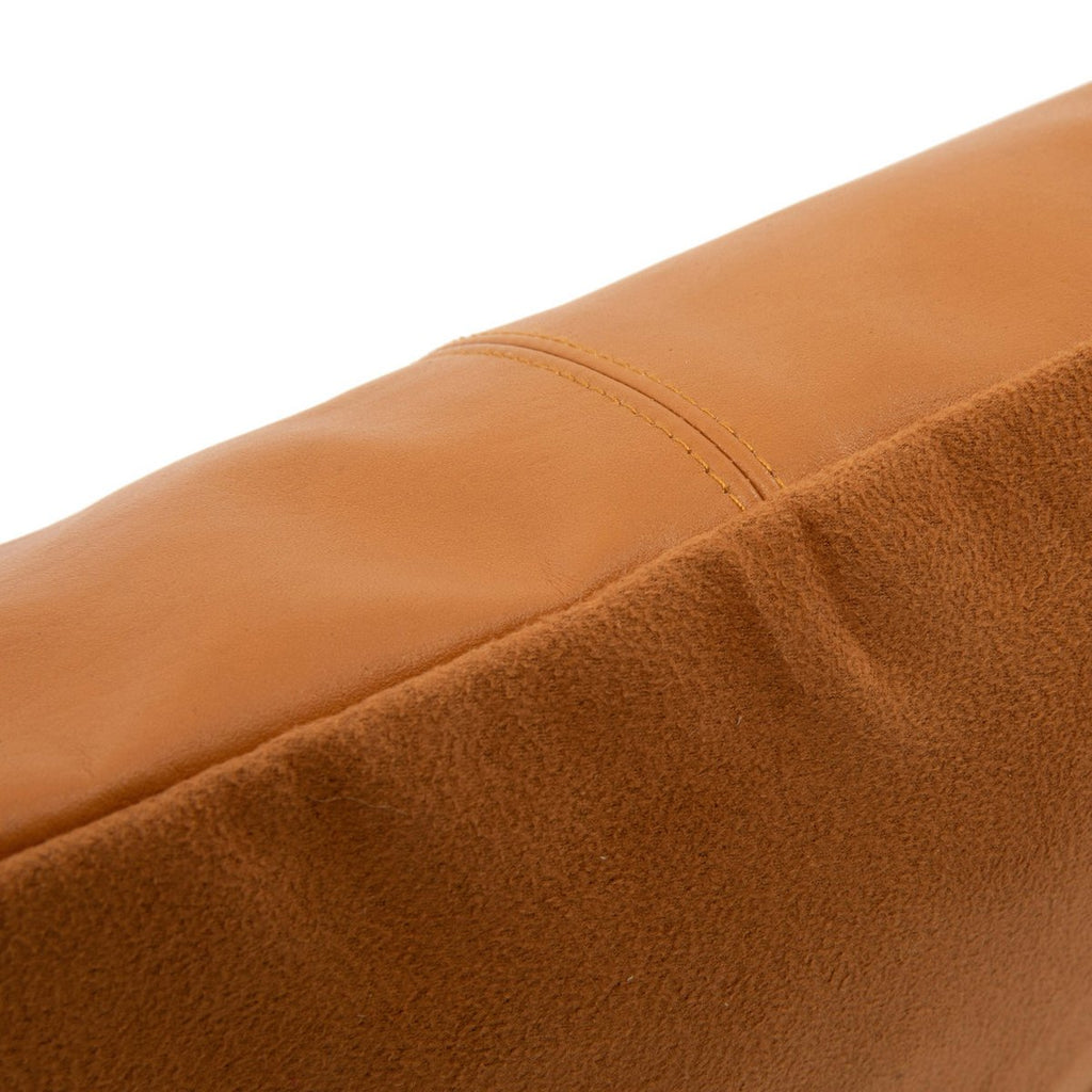 Housse de Coussin Cuir Camel - 40x40 cm