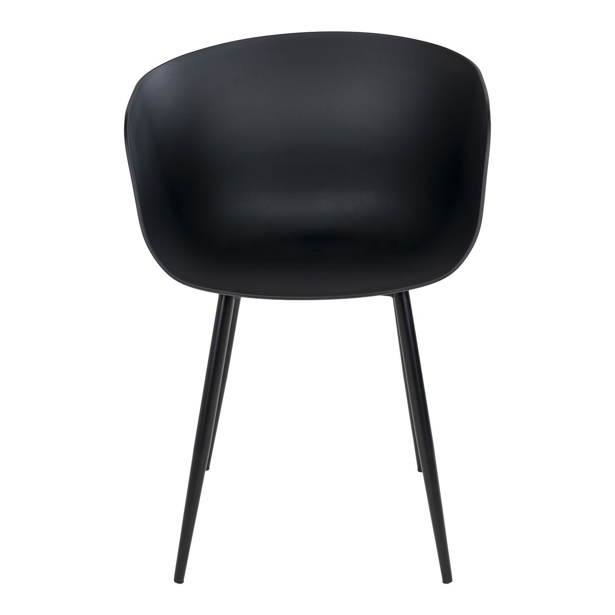 Chaise de salle à manger Roda – PP & acier noir (lot de 2)