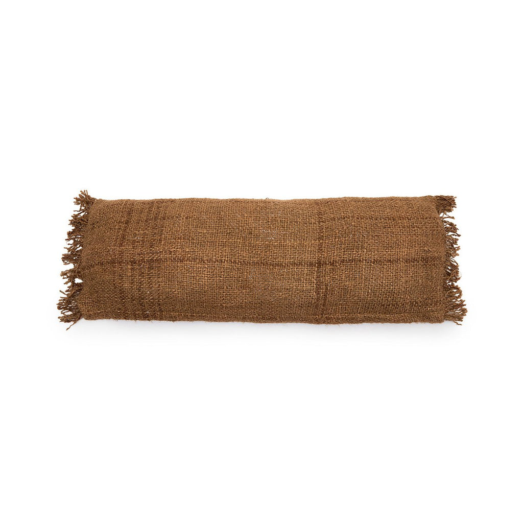 Housse de coussin traversin en coton Oh My Gee – Marron – 35×100cm | Bazar Bizar