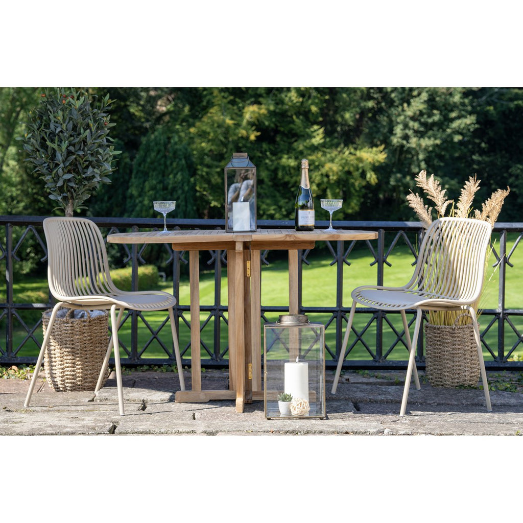 Chaise de jardin Branson – PP sable empilable (lot de 4)