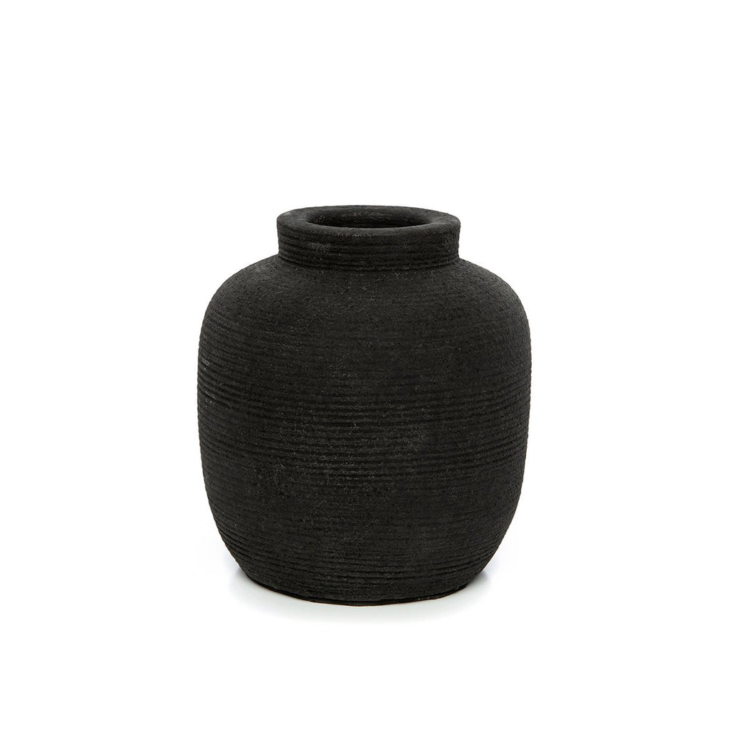 Vase en terre cuite Peaky – Noir – S | Bazar Bizar