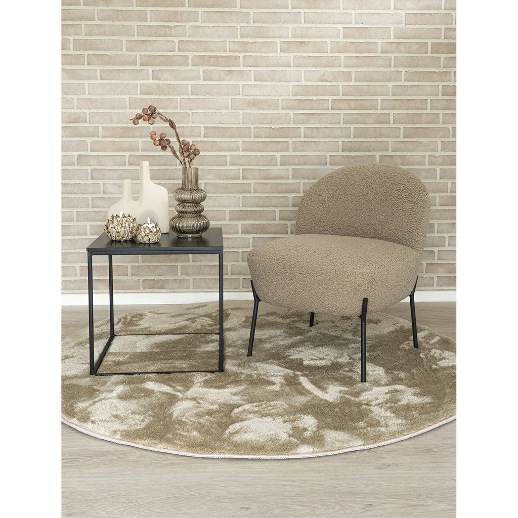 Tapis Miami - Sable, 100% Polyester, Ø160 cm