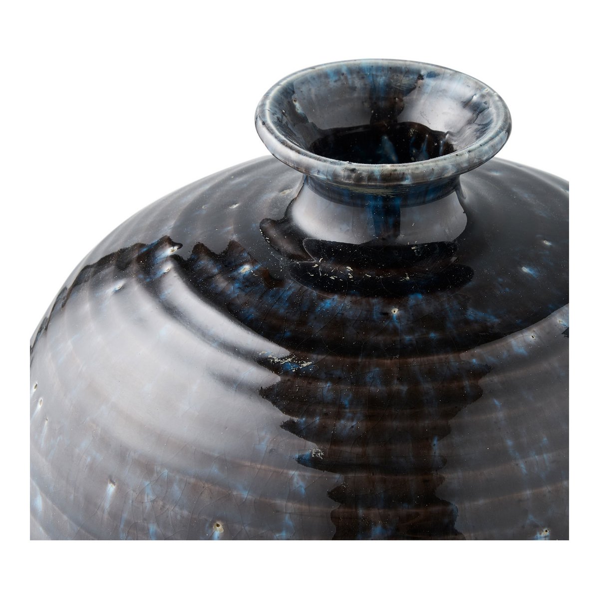 Vase en céramique bleu foncé – Ø27x44,5 cm