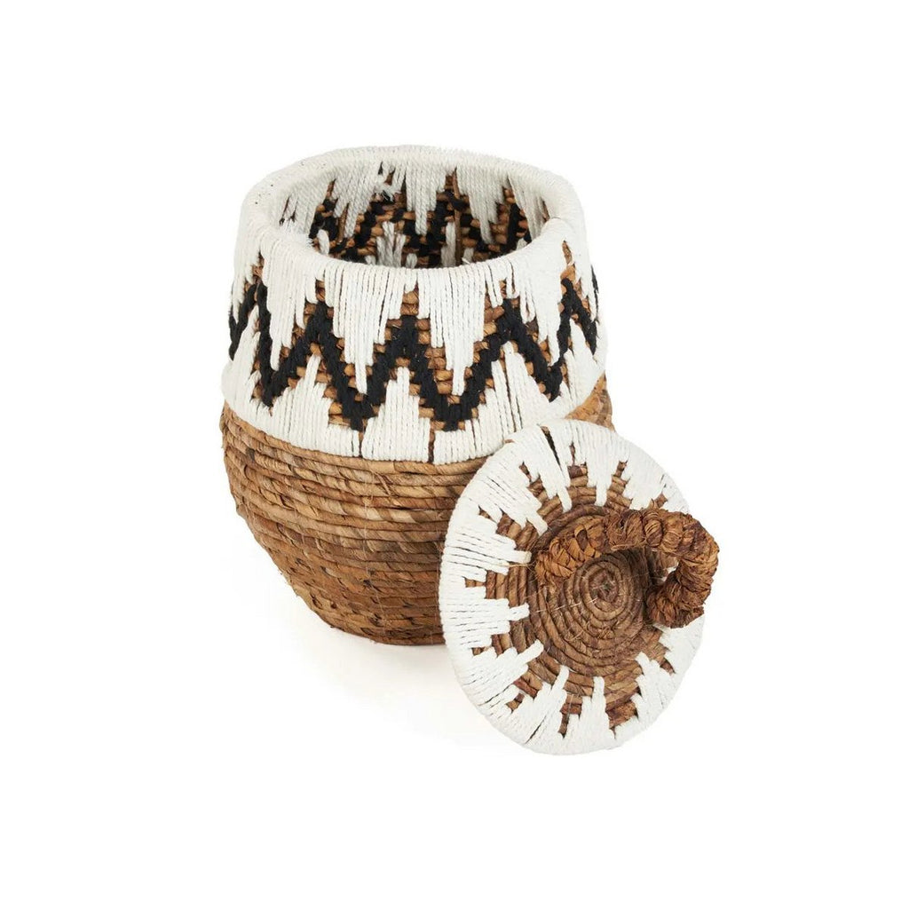 Panier en feuille de palmier The Little Bay – Blanc naturel – Taille S | Bazar Bizar