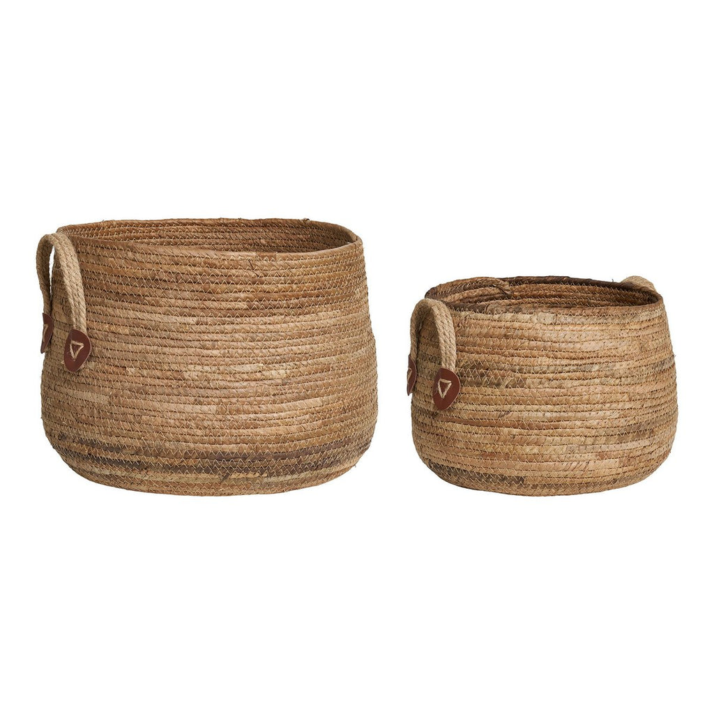 Paniers Aoste en Feuille de Bananier Naturel - Lot de 2