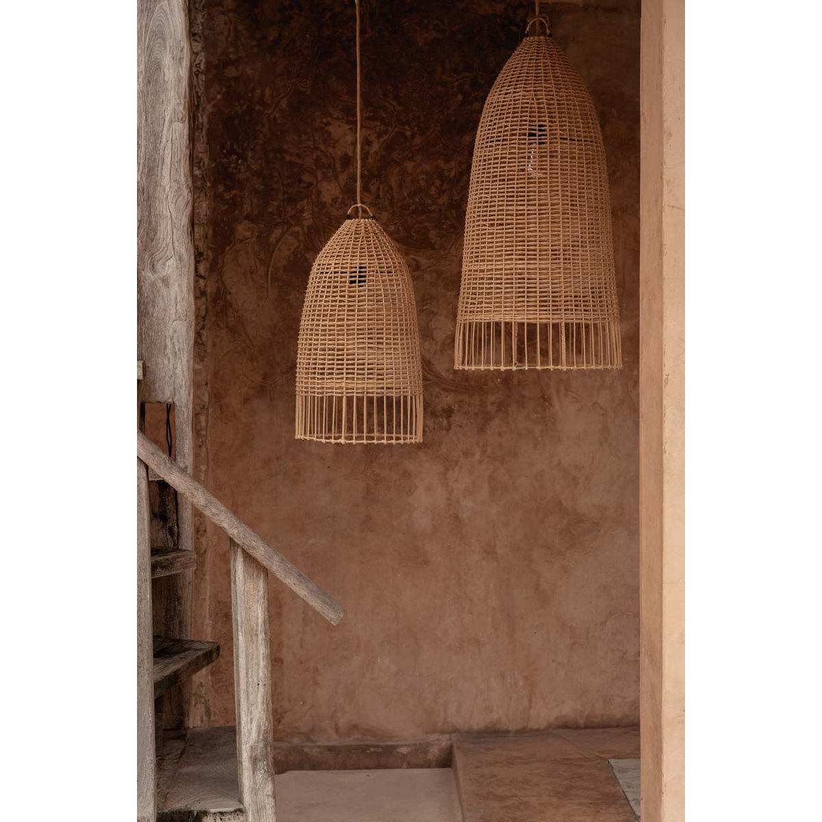 Suspension en rotin Elbe – Naturel – M | Bazar Bizar